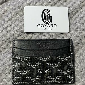 Black Goyard Styled Card Holder